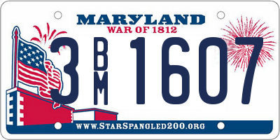 MD license plate 3BM1607