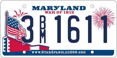 MD license plate 3BM1611