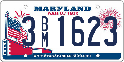 MD license plate 3BM1623