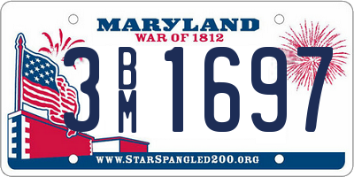 MD license plate 3BM1697