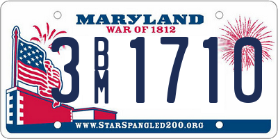 MD license plate 3BM1710