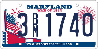 MD license plate 3BM1740