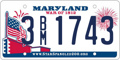 MD license plate 3BM1743