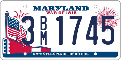 MD license plate 3BM1745