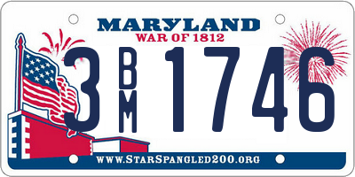 MD license plate 3BM1746