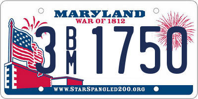 MD license plate 3BM1750