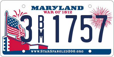 MD license plate 3BM1757