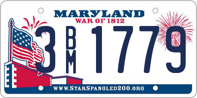 MD license plate 3BM1779