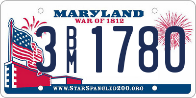 MD license plate 3BM1780