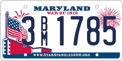 MD license plate 3BM1785