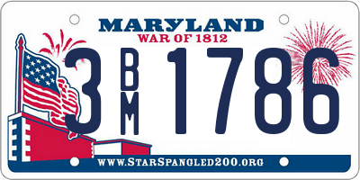 MD license plate 3BM1786