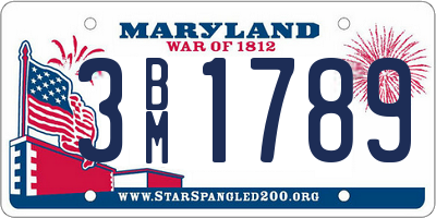 MD license plate 3BM1789