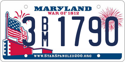 MD license plate 3BM1790