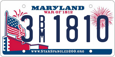 MD license plate 3BM1810