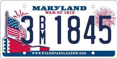 MD license plate 3BM1845