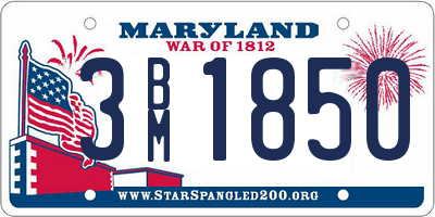 MD license plate 3BM1850