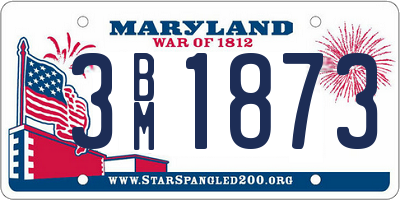 MD license plate 3BM1873