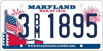 MD license plate 3BM1895