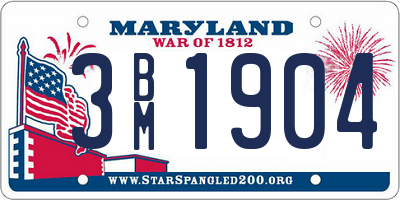 MD license plate 3BM1904