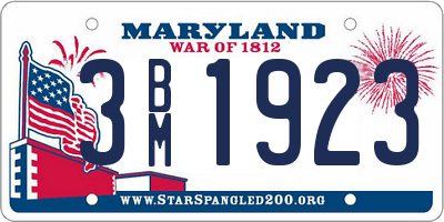 MD license plate 3BM1923