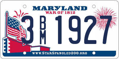 MD license plate 3BM1927