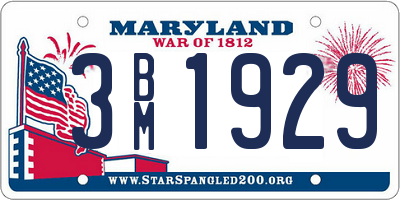 MD license plate 3BM1929