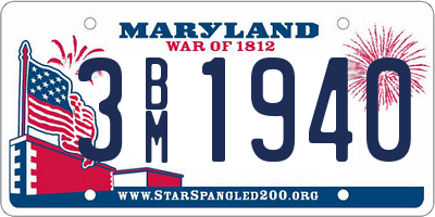 MD license plate 3BM1940