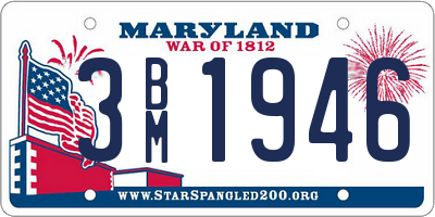 MD license plate 3BM1946