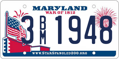 MD license plate 3BM1948