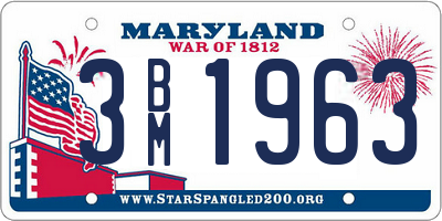 MD license plate 3BM1963