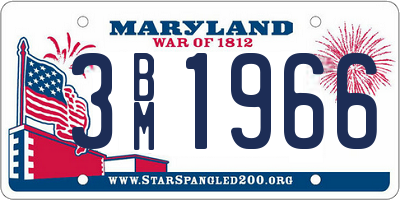 MD license plate 3BM1966