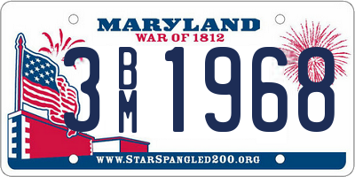 MD license plate 3BM1968