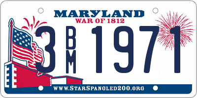 MD license plate 3BM1971