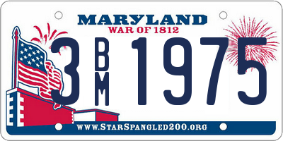 MD license plate 3BM1975