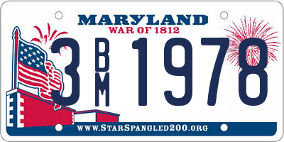 MD license plate 3BM1978