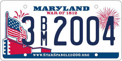 MD license plate 3BM2004