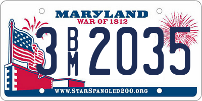 MD license plate 3BM2035