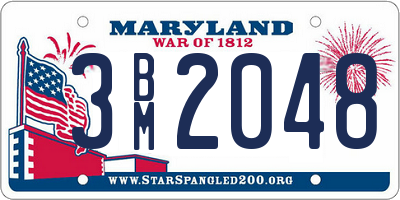 MD license plate 3BM2048