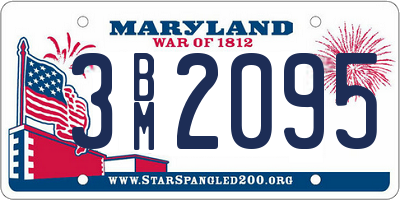 MD license plate 3BM2095