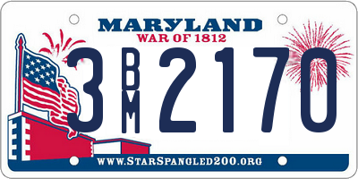 MD license plate 3BM2170