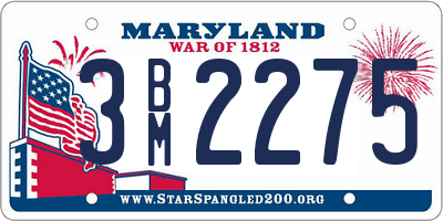 MD license plate 3BM2275