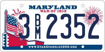 MD license plate 3BM2352