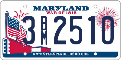 MD license plate 3BM2510