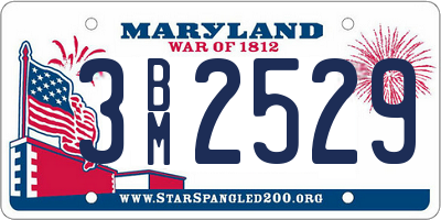 MD license plate 3BM2529