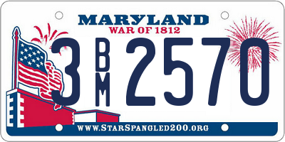 MD license plate 3BM2570