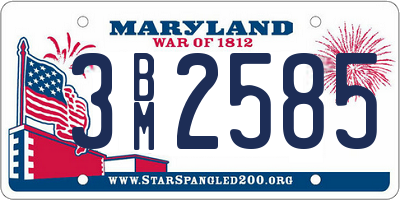 MD license plate 3BM2585
