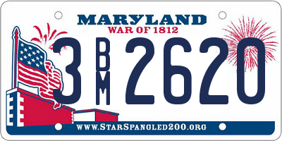 MD license plate 3BM2620