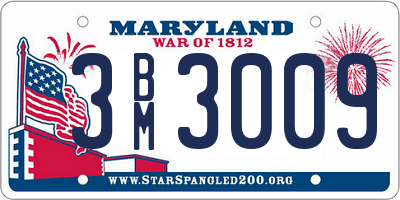 MD license plate 3BM3009