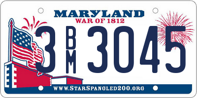 MD license plate 3BM3045