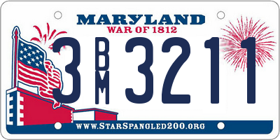 MD license plate 3BM3211